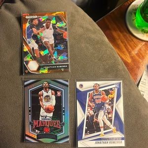 3 cardJonathan Kuminga Rookie Card lot